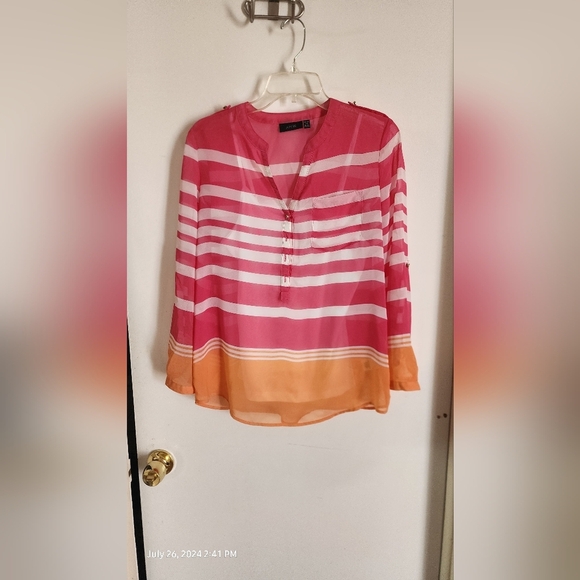 Apt. 9 Tops - Striped long sleeves shirt size M